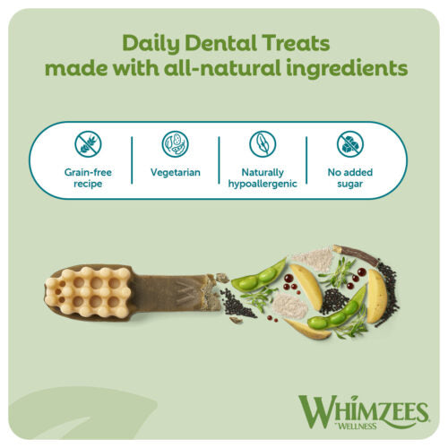 Whimzees Star Toothbrush Natural Dental Chew for Dogs