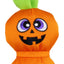 KONG Ballistic Jack-O-Lantern Halloween Wubba