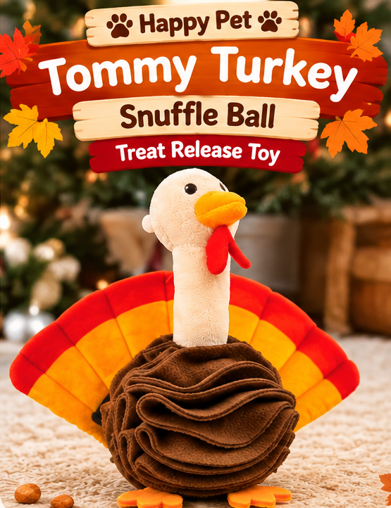 Tommy Turkey Snuffle Ball 🦃 Treat Release Toy by Happy Pet