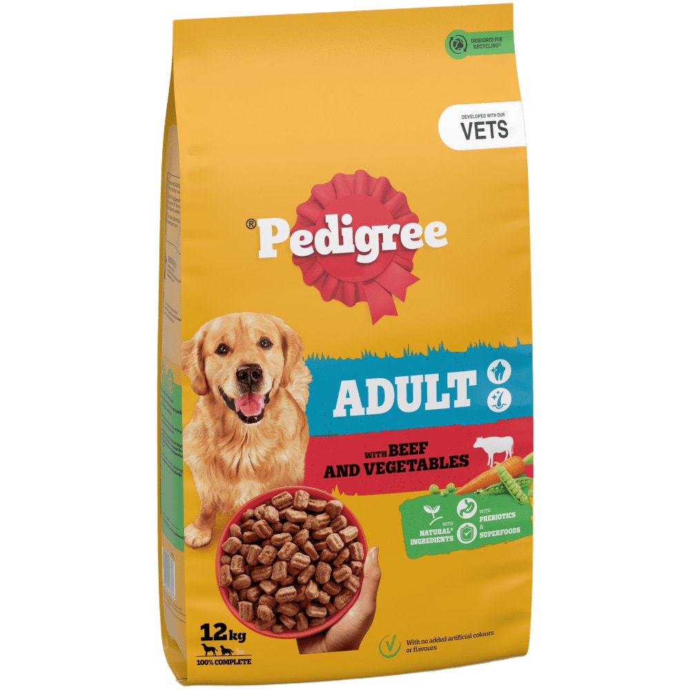 Pedigree Beef & Vegetables Adult Dry Dog Food