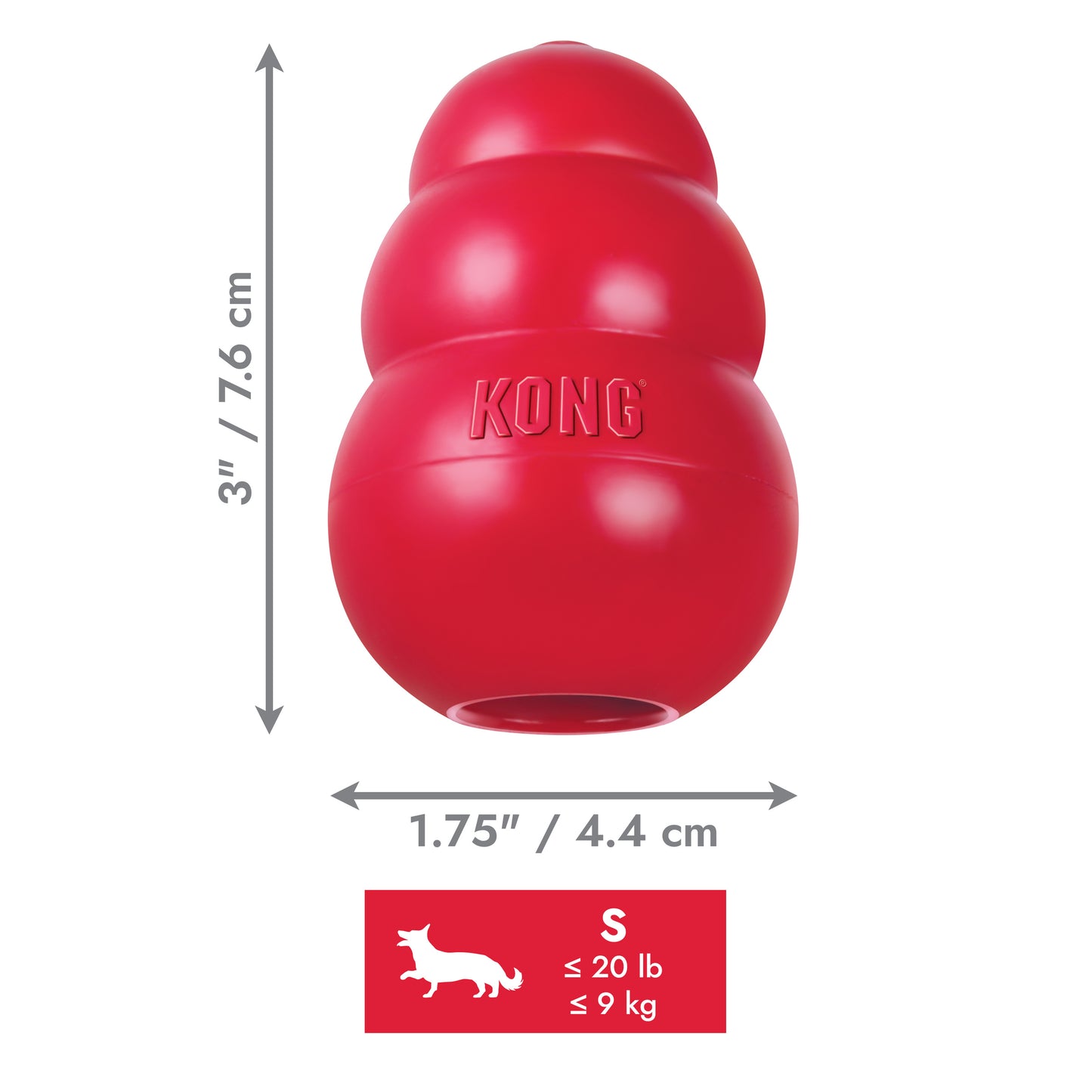 KONG Classic Rubber Dog Chew Toy | Food & Treat Dispenser