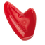 Red heart-shaped dog toy on a white background
