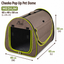 Cheeko Pop Up Pet Dome | Foldable Dog & Cat Fabric Travel Crate