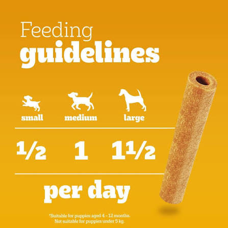 Pedigree Puppy Denta Tubos 🦴 Dog Chewy Treats (3 Sticks)
