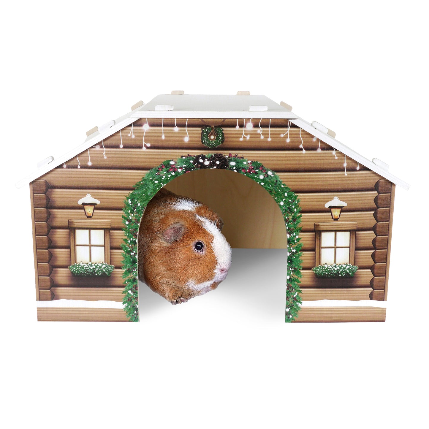 Rosewood Winter Cabin | Small Pet Christmas Hideaway House