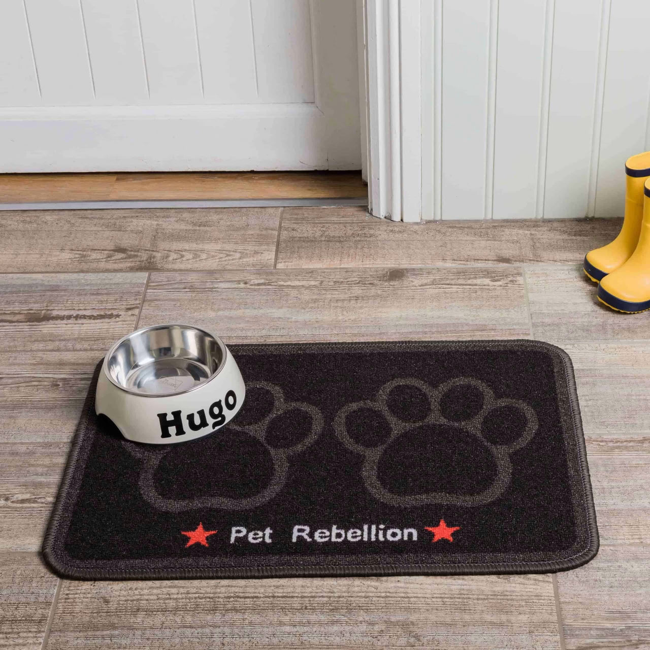 Dinner Mate Absorbent Food & Water Bowl Mat by Pet Rebellion