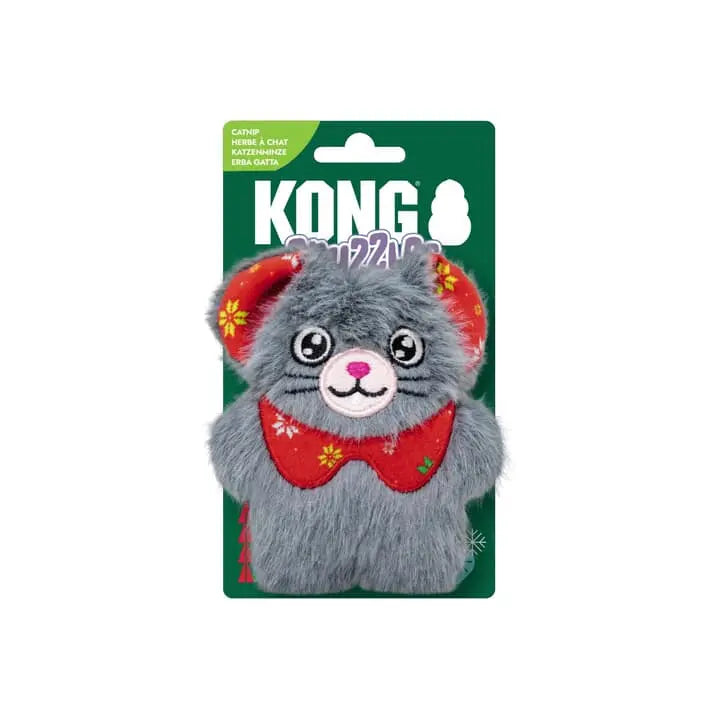 KONG Holiday Snuzzles Mouse Grey 🎄 Christmas Cat Toy