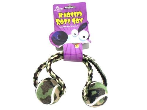 Cheeko Tennis Ball Rope Dumbell | Dog Toy