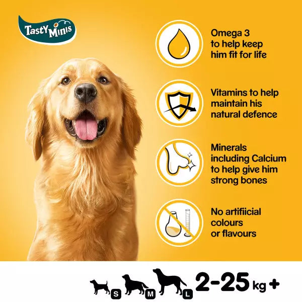 Pedigree Tasty Minis Cheesy Nibbles Cheese & Beef Dog Training Treats (140g)