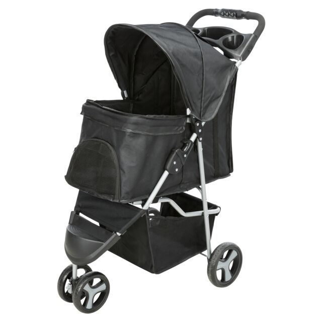 Trixie Buggy for Dogs & Cats up to 11kg | Stroller Pram for Older, Small and Mobility Limited Pets