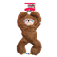 Plush sloth dog  toy with colorful rope on a white background