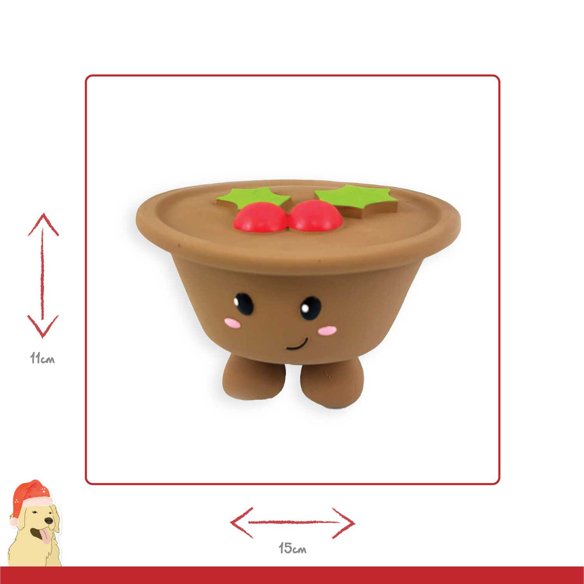 Mince Pie Latex 🥧 Christmas Dog Toy by Happy Pet