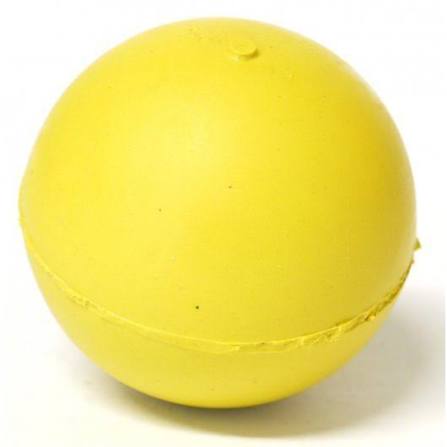 Yellow dog ball on a white background