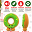Festive Green Donut Latex 🍩 Dog Toy by Happy Pet