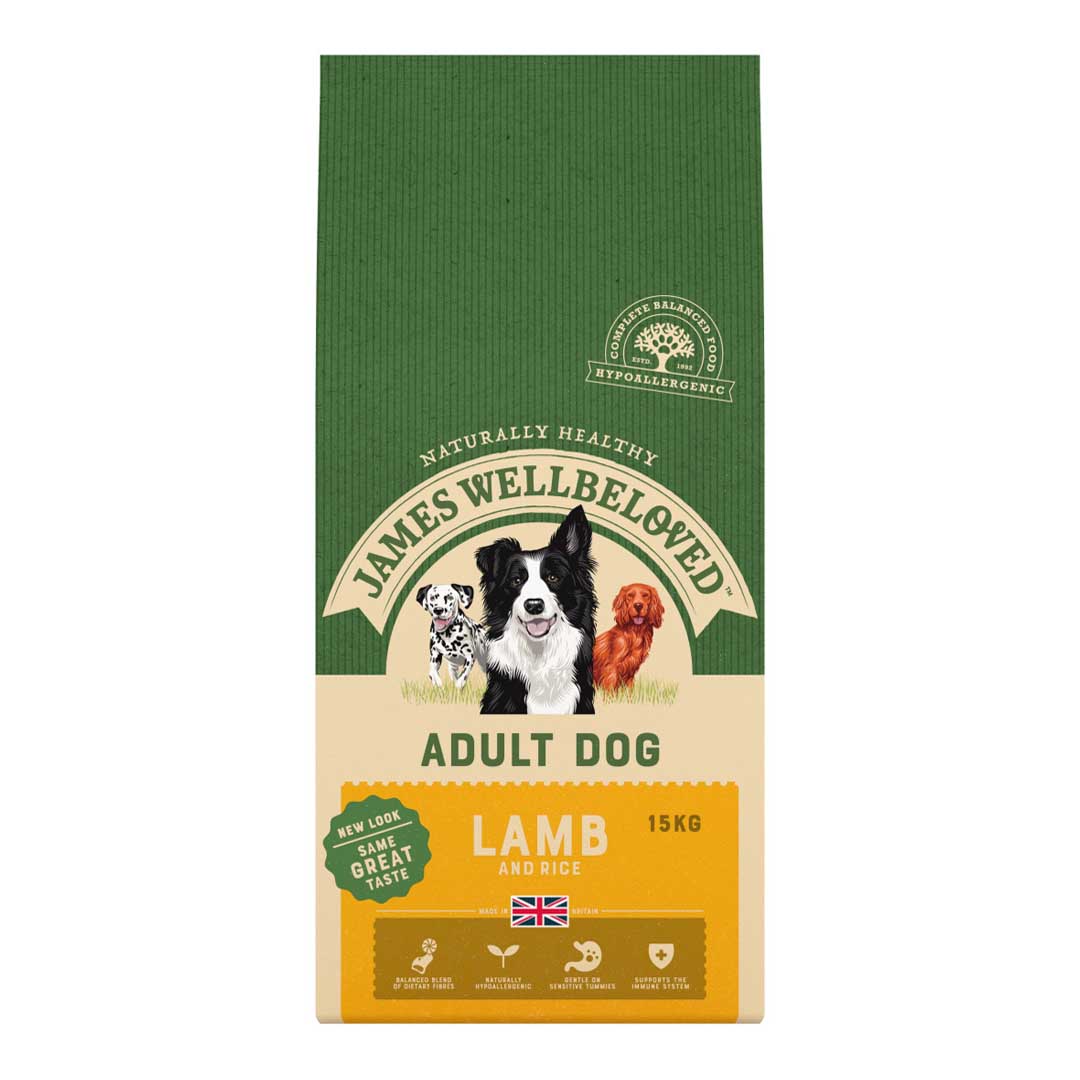 Short Dated Special Offer! 🔥 James Wellbeloved Lamb & Rice | Dry Dog Food for Adult Dogs - 15kg