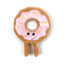Festive Pink Donut 🍩 Plush Christmas Dog Toy by Happy Pet