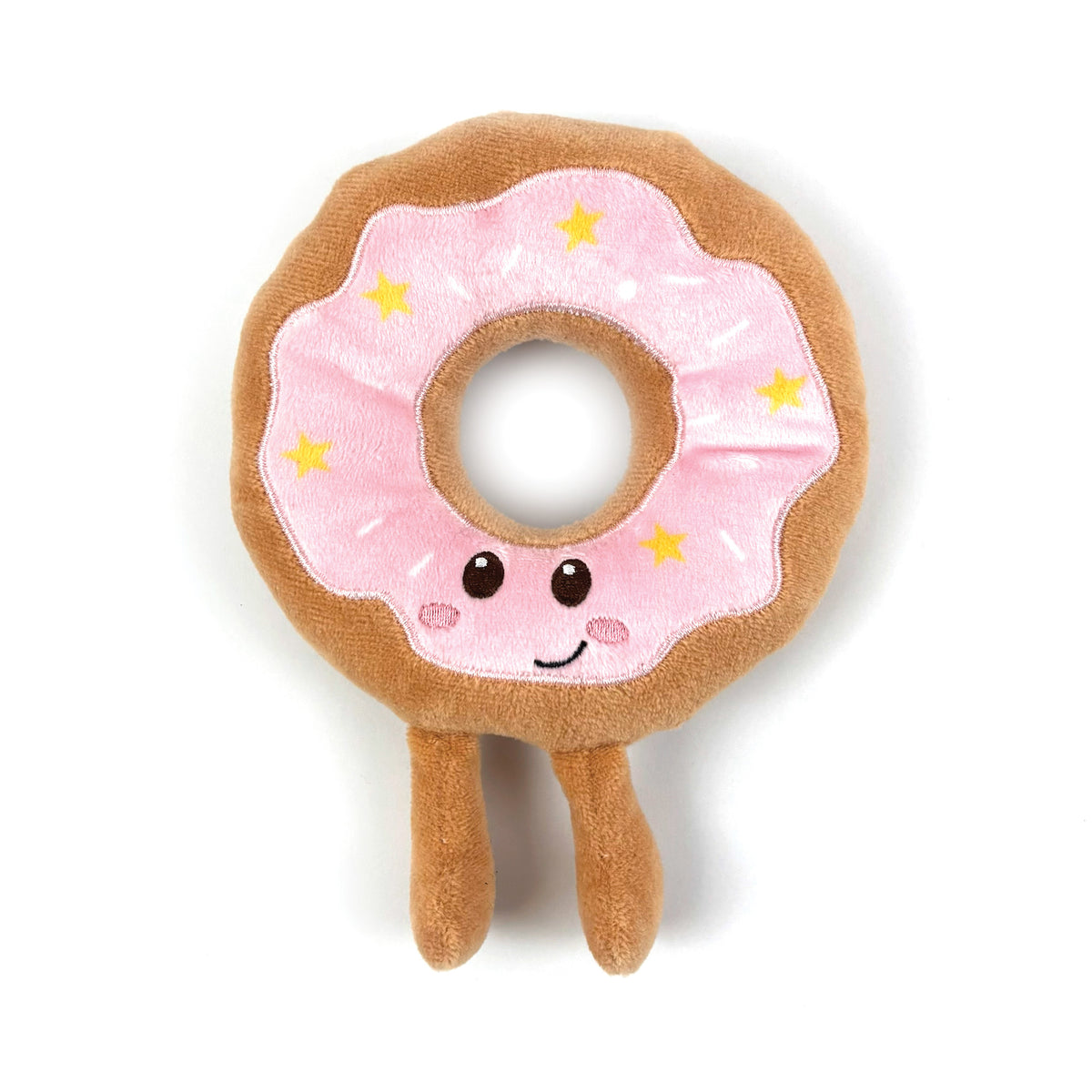 Festive Pink Donut 🍩 Plush Christmas Dog Toy by Happy Pet