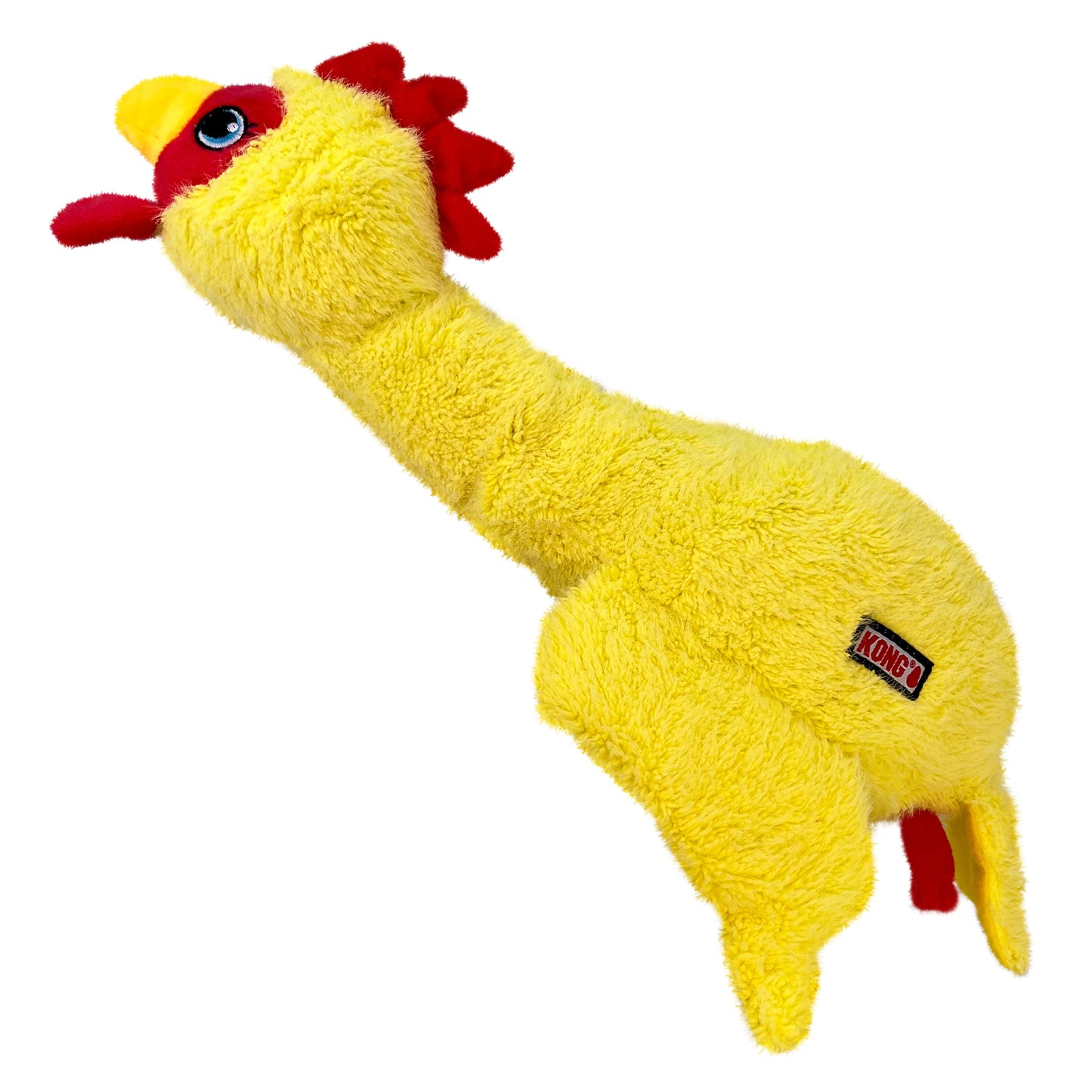 KONG Scruffs Chicken | Long-Neck Plush Squeaky Dog Toy