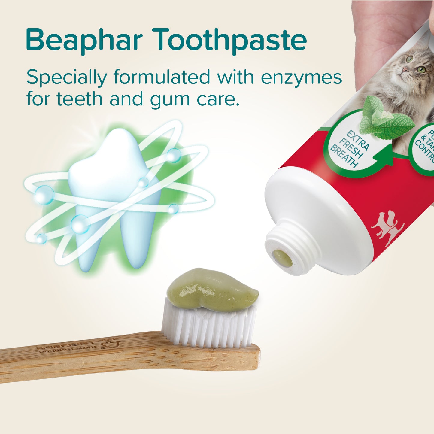 Beaphar Fresh Breath Toothpaste 🌿 for Dogs & Cats | Peppermint Oil, Parsley & Enzymes 100g