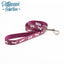 Ancol | Nylon Dog Clip Lead | Reflective Bone Pattern - Purple