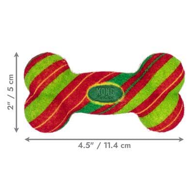 KONG Holiday AirDog Stripe Squeak Bone Small 🎄 Christmas Dog Toy