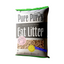Bag of Pure Purr's cat litter on a white background