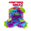 Colorful plush dog toy with a KONG label on a white background