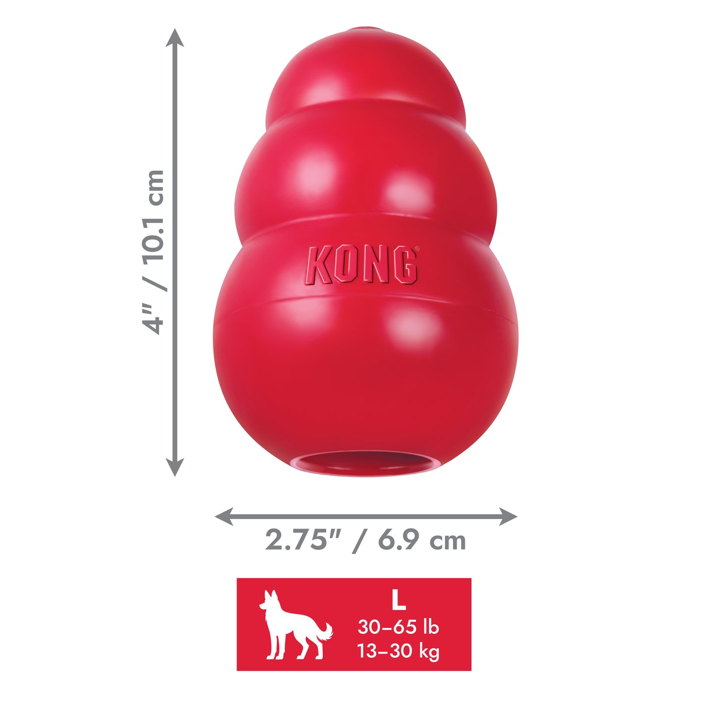 KONG Classic Rubber Dog Chew Toy | Food & Treat Dispenser