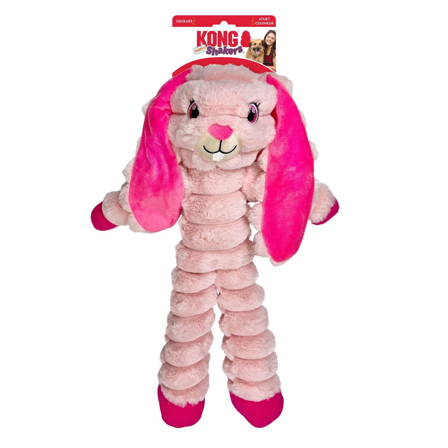 KONG Shakers Crumples Bunny | XL Soft Dog Toy