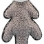 Plush dog toy shaped like a wolf on a white background