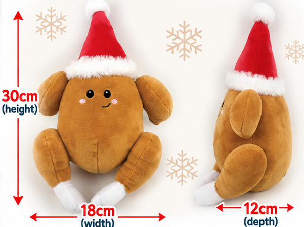 Roast Turkey Plush 🦃 Christmas Dog Toy by Happy Pet