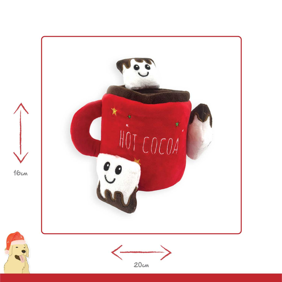 Hot Chocolate Burrow & Hide ☕ Dog Toy by Happy Pet