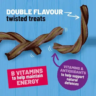Whirlers Twisted Dog Treats Bacon & Cheese Flavour