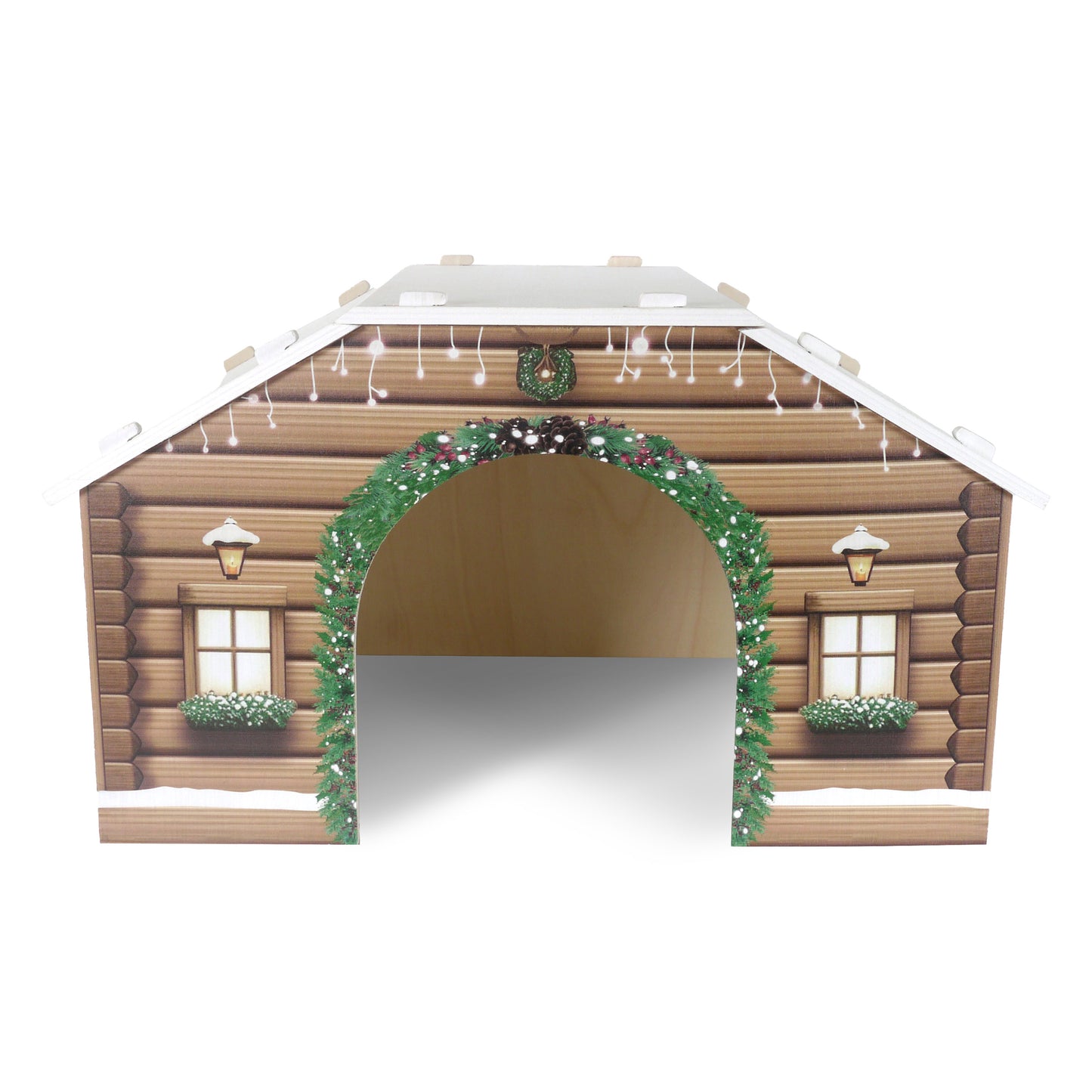 Rosewood Winter Cabin | Small Pet Christmas Hideaway House