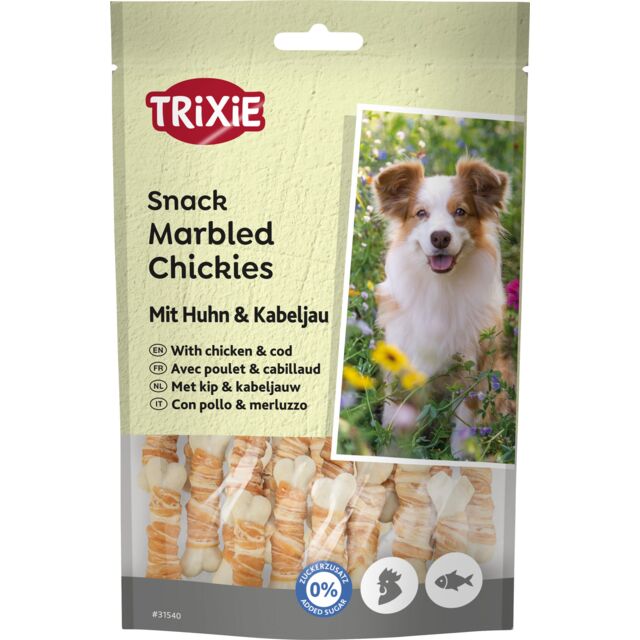 Trixie Marbled Chickies with Chicken & Cod 🐔🐟 Meaty Chewy Dog Treats