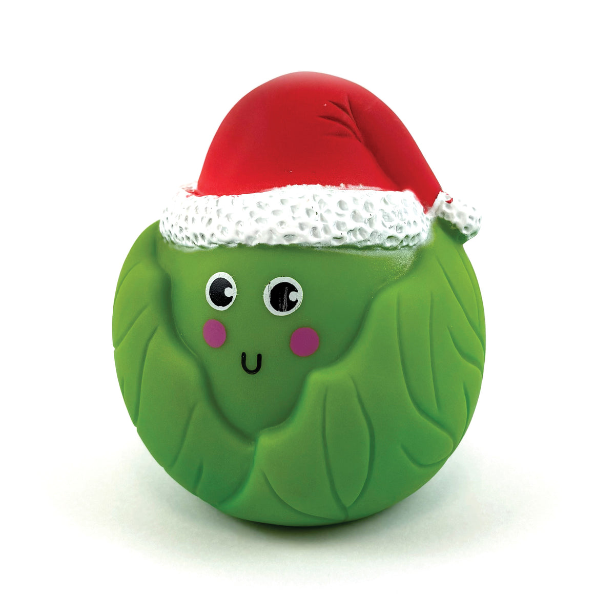 Brussel Sprout Vinyl 🎄 Squeaky Dog Toy by Happy Pet