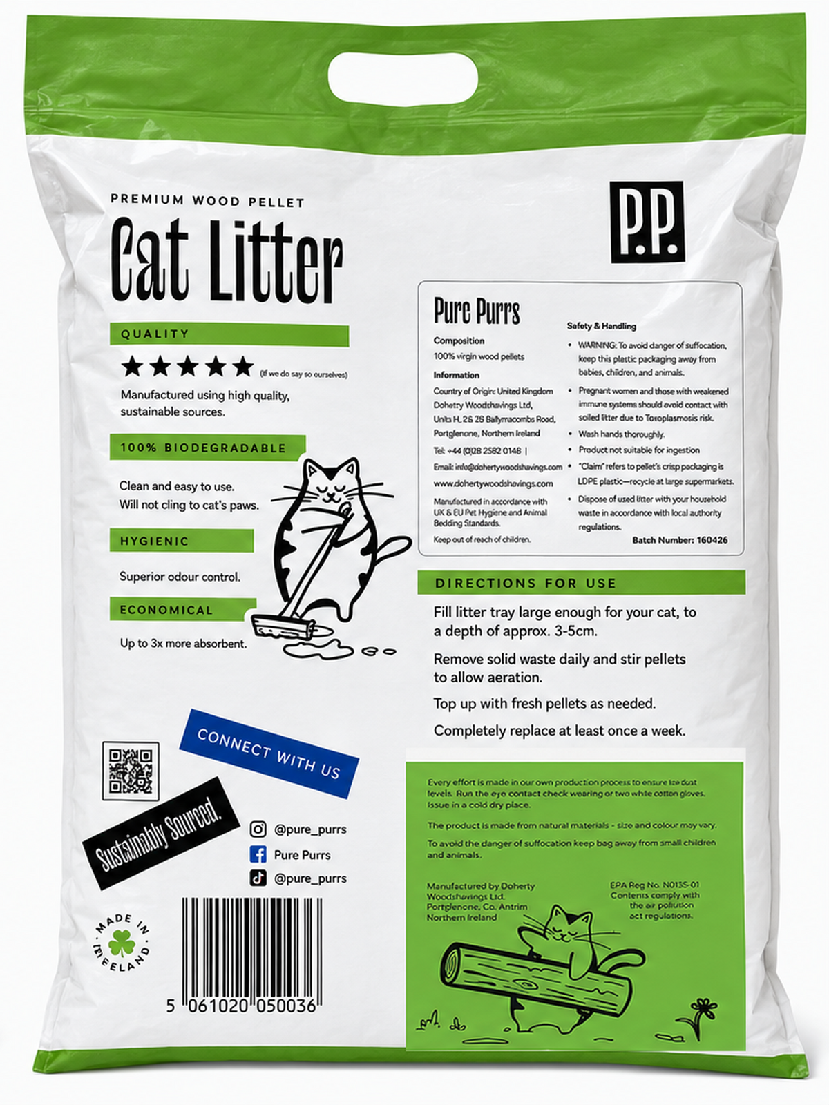 Pure Purrs Cat Litter Premium Wood Pellets