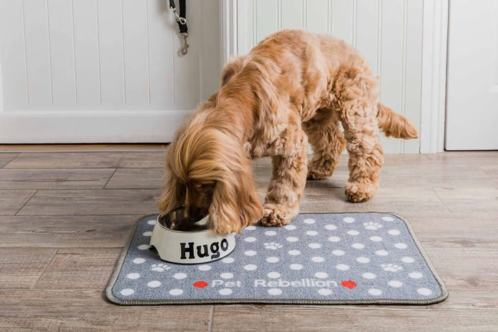 Dinner Mate Absorbent Food & Water Bowl Mat by Pet Rebellion