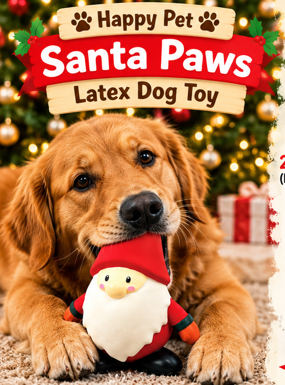 Santa Paws Latex 🧑‍🎄 Dog Toy by Happy Pet