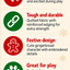 Gingerbread Tough 🍬Christmas Dog Toy by Happy Pet
