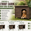 Cheeko Flatroof Wooden Dog Kennel | Cabin Style Outdoor Pet House