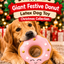 Giant Festive Donut Latex 🍩 Dog Toy by Happy Pet