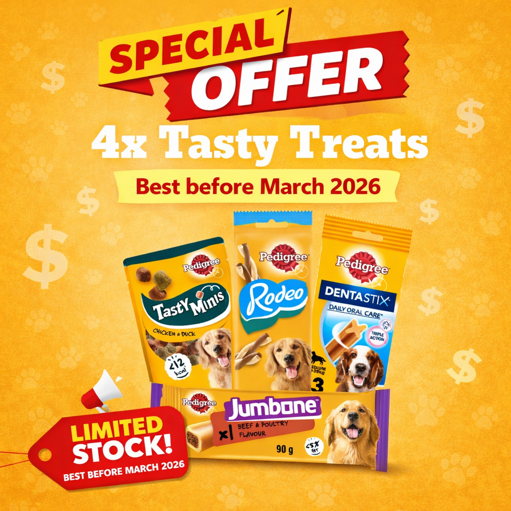 Short Dated Special Offer 🔥 Pedigree Dog Treats Mega Packs with Jumbone, Dentastix, Rodeo & Tasty Minis