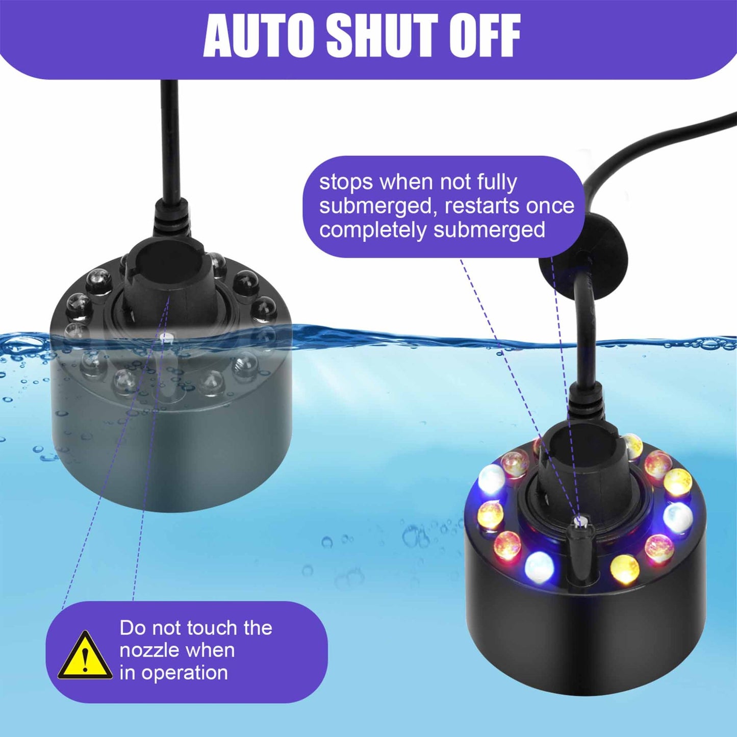 Hygger Cool Fog Mister with LED Lighting | Reptile & Amphibian Humidity Raiser