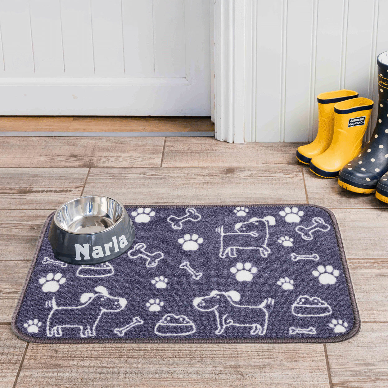 Dinner Mate Absorbent Food & Water Bowl Mat by Pet Rebellion