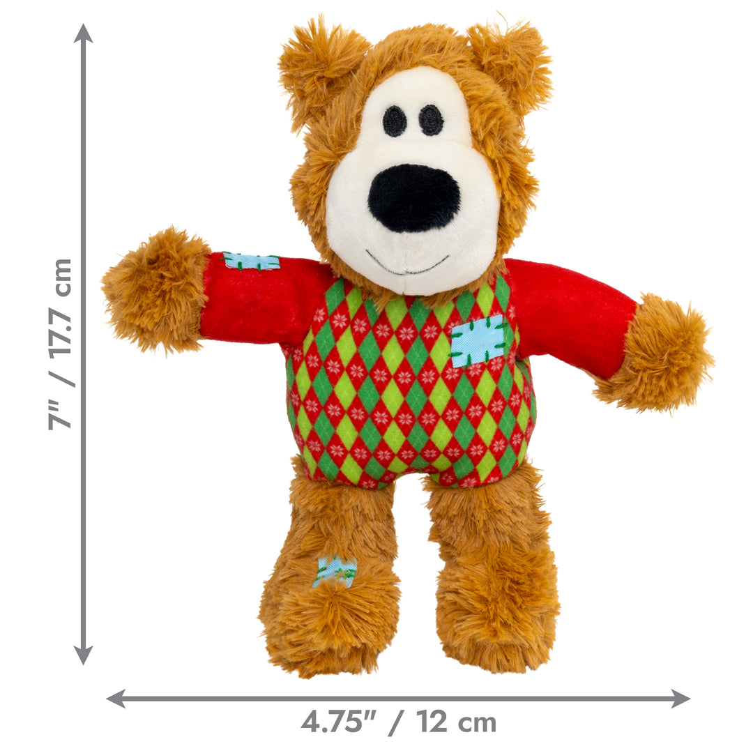 KONG Holiday Wild Knots Sweater Bear 🐻 Christmas Dog Toy
