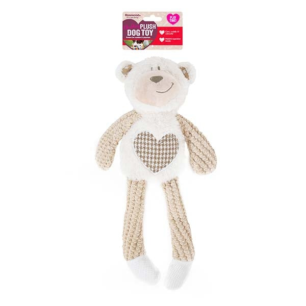 Chubleez Benjamin Bear Dog Toy – Soft Plush Squeaky Comfort Toy for Cuddles & Play (42cm)