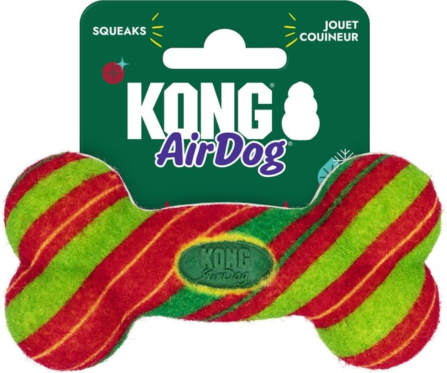 KONG Holiday AirDog Stripe Squeak Bone Small 🎄 Christmas Dog Toy