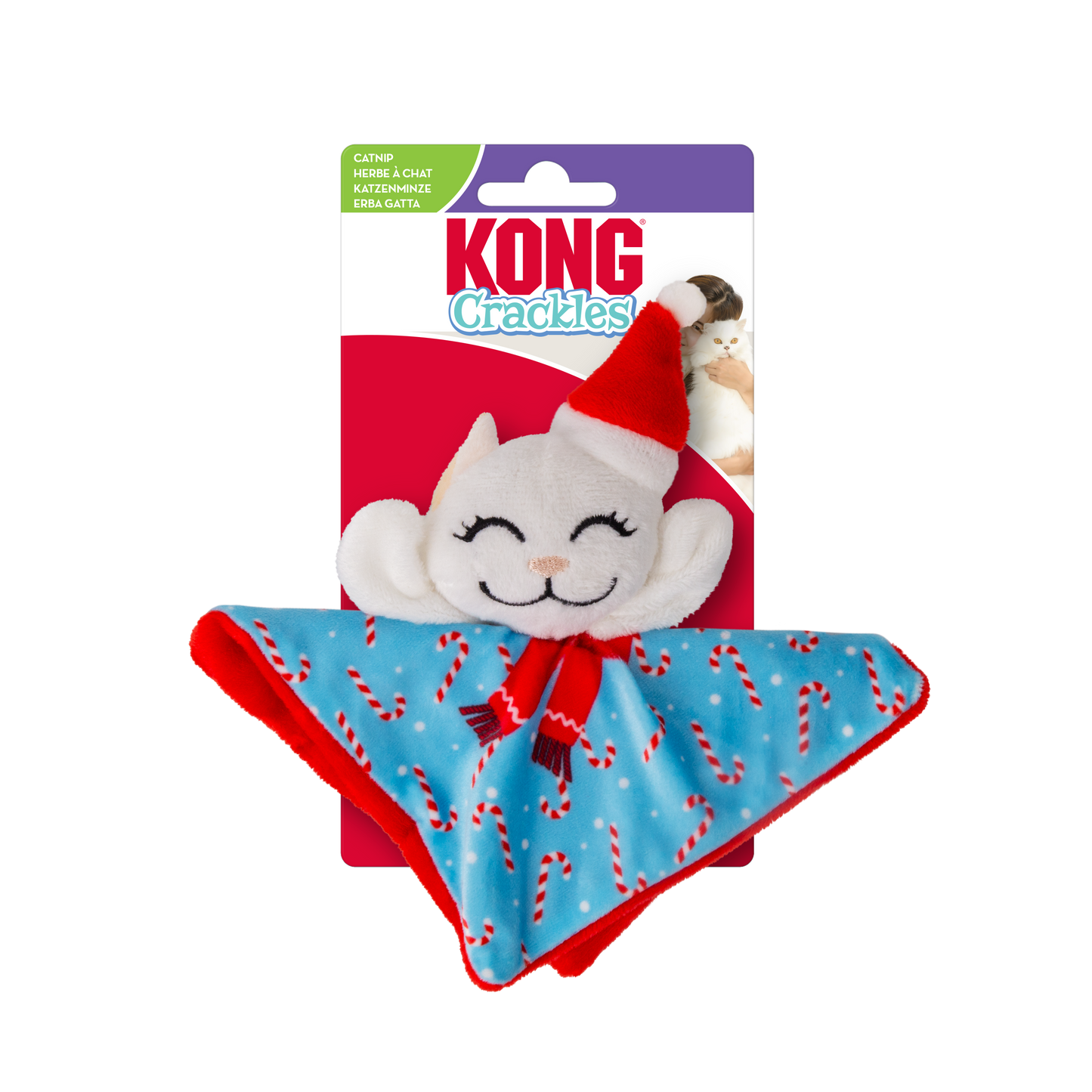 KONG Holiday Crackles Santa Kitty | 2025 Christmas Cat Toy