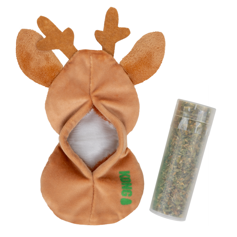 KONG Holiday Catnip Refillables Mouse & Reindeer 🎄 Christmas Cat Toy